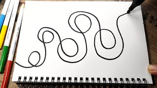 (1005) Neurographic Art Inspired / Simple Tutorial / Meditative Art / Intuitive Art / Art Therapy
