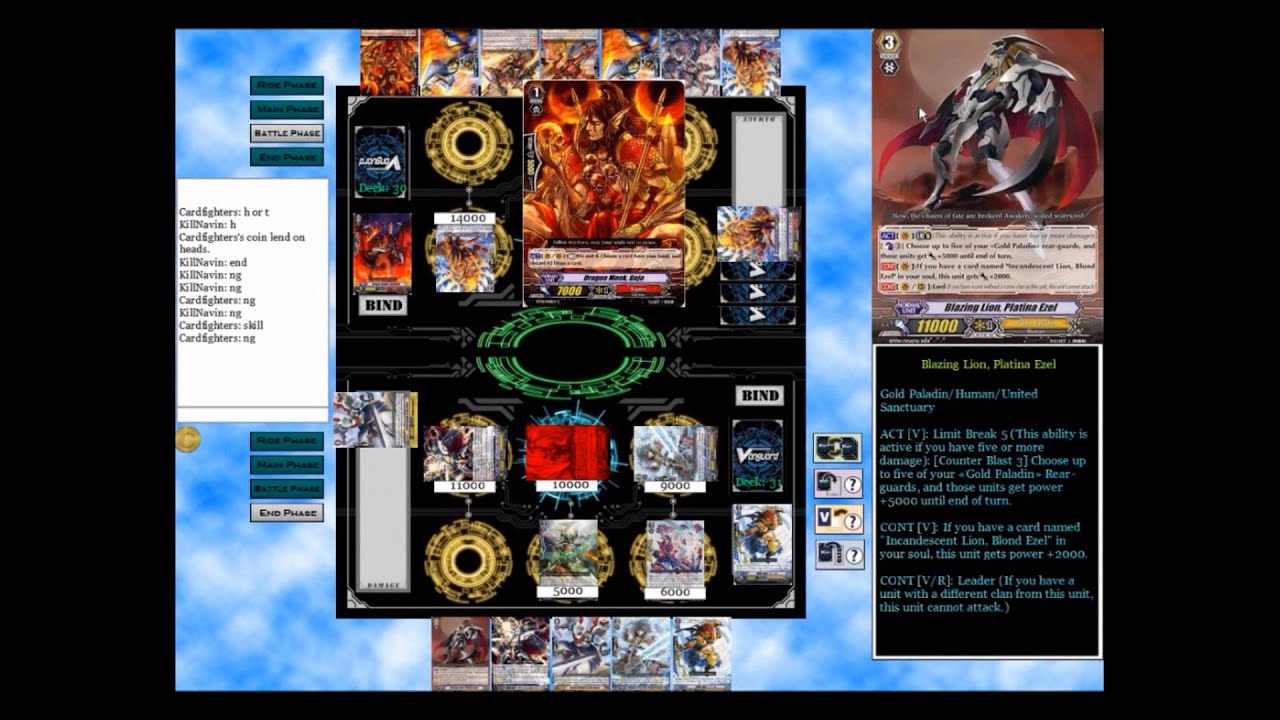 Cardfight!! Vanguard: Gold Paladin ( Grand Ezel Scissors ) vs Kagero ( Dragonic Overlord the End )