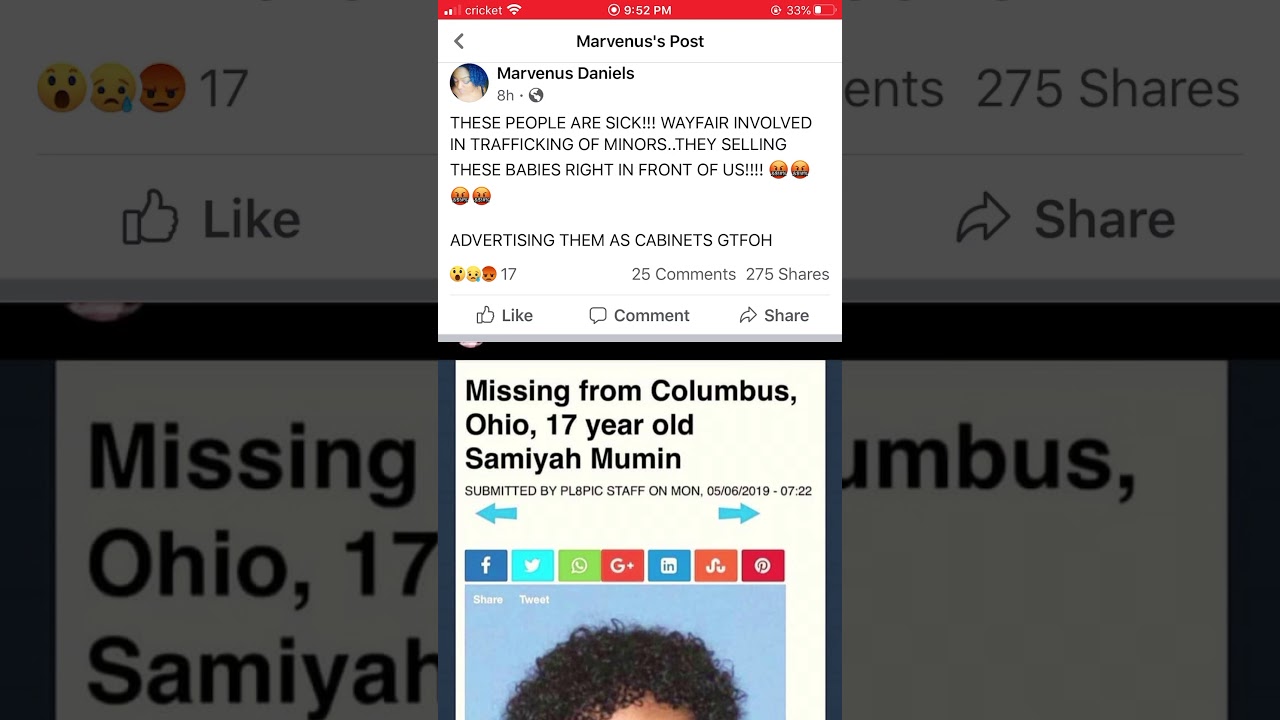 WAYFAIR HUMAN TRAFFICKING