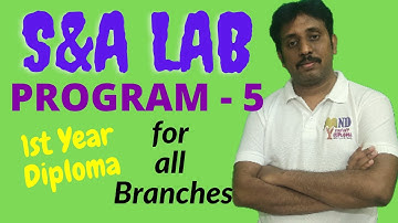 Statistics & Analytics Lab-20SC02P-(Program 5) | Diploma | Namm Diploma