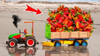 Top diy tractor making mini Garage for Tractors | Fix Chili Tractor fell into Water Hole | HP Mini