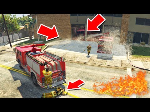 Gta 5 ITA - QUANTO sono INTELLIGENTI i POMPIERI di Gta?