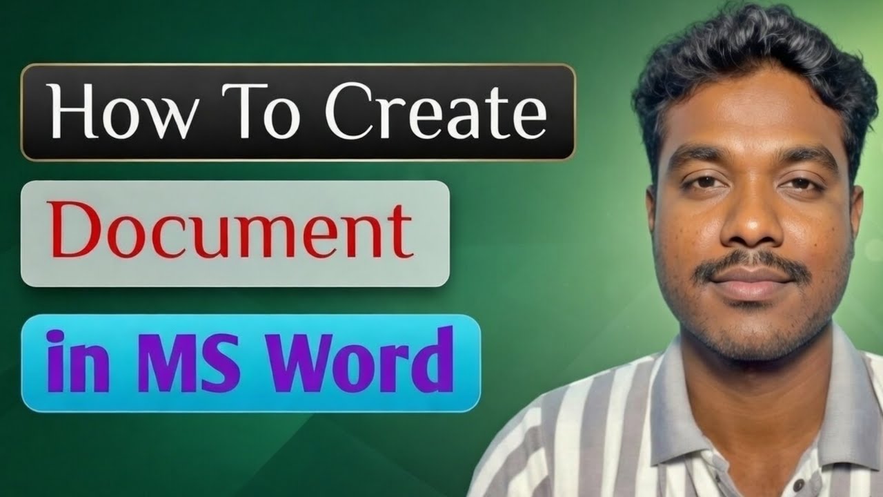 How to Create a Document in MS Word | Beginner Tutorial - YouTube