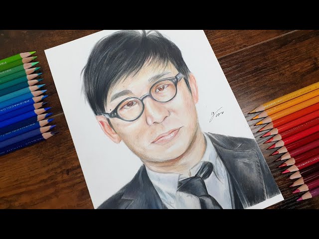 色鉛筆　人物画　原画 メイキング】色鉛筆で人物画 シソンヌ じろう - YouTube