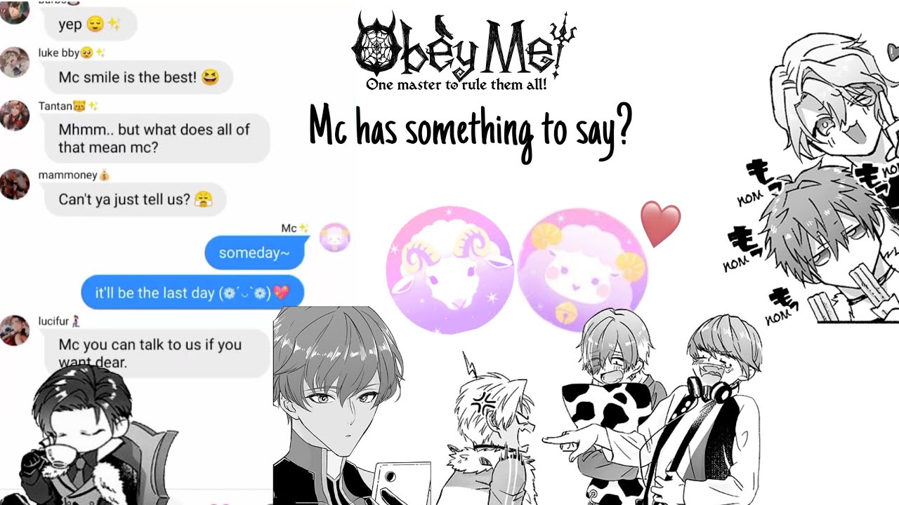 Mc has something to say? {Obey me texting story lyric prank} (Last cup of coffee by Lilypichu)