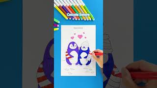 🖍 Colora i pinguini 🐧 - Coccole Sonore #shorts