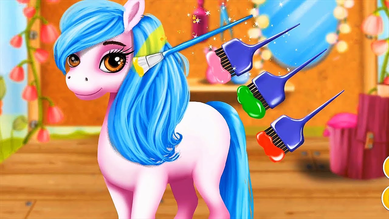 Little Pony Care Game Fun Play Horse Hair Salon, Dress Up & Makeover Game For Kids YouTube
