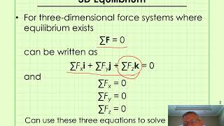 Lecture 5 - 3D Particle Equilibrium