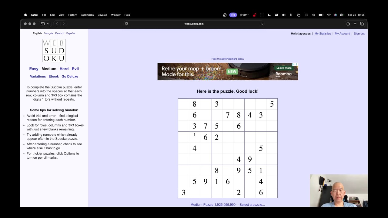 Daily Sudoku Challenge 2026-02-23