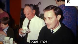 1960s UK, Family Eating Christmas Dinner, Home Movies