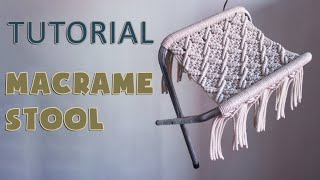 Tutorial Macrame Stool / Macrame Chair