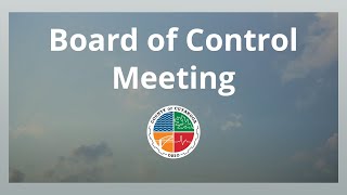 2023.03.27 Board of Control Meeting