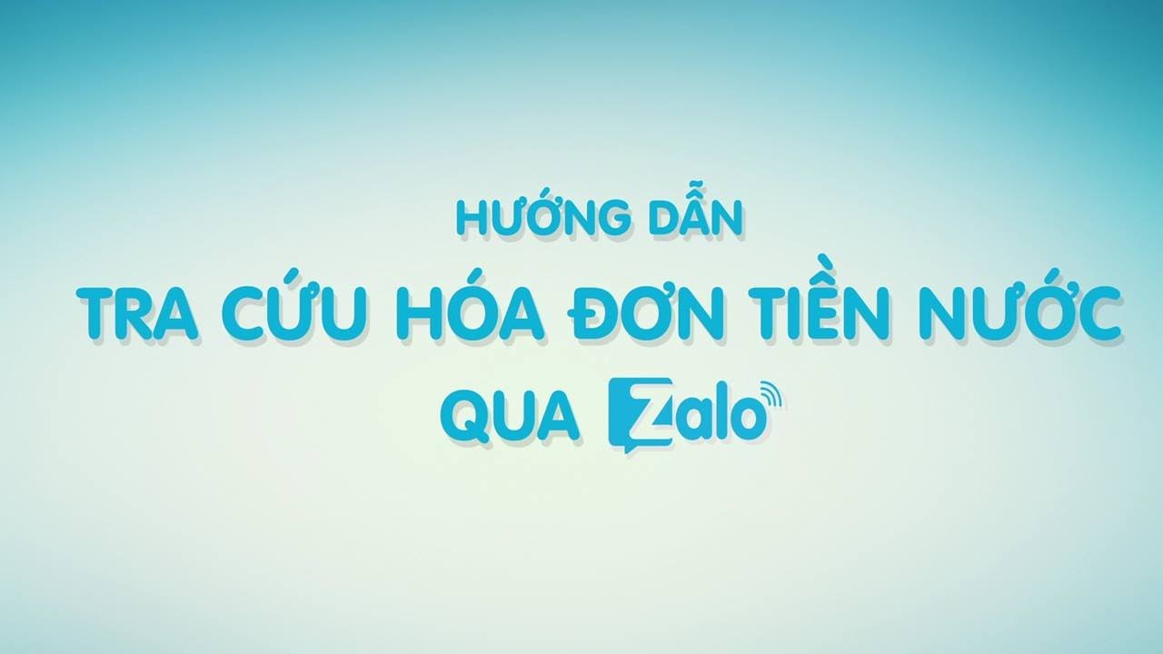 CanThoWassco - Tra cứu hóa đơn tiền nước qua Zalo - youtube