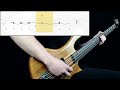 Alice cooper  schools out bass cover play along tabs in