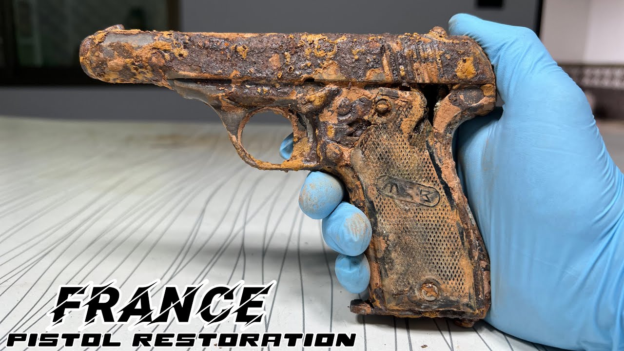 France pistol Restoration, 32 Bore France automatic ￼pistol Restoration, Old pistol Gun￼ Restoration