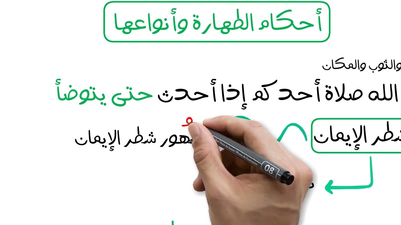 1AM  - التربية الإسلامية للأوللأولى متوسط -  أحكام الطّهارة وأنواعها