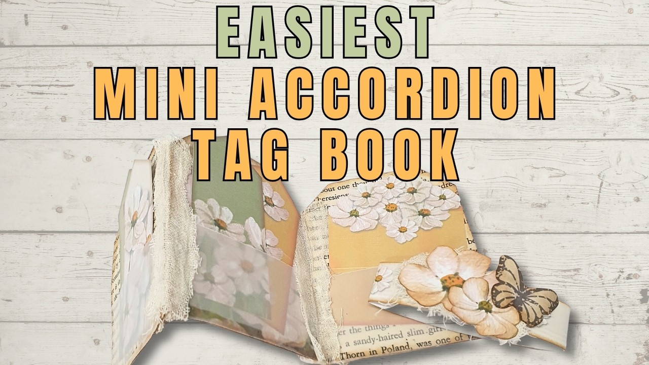 Mini Accordion Tag Book Tutorial l How to Make Accordion Concertina ...