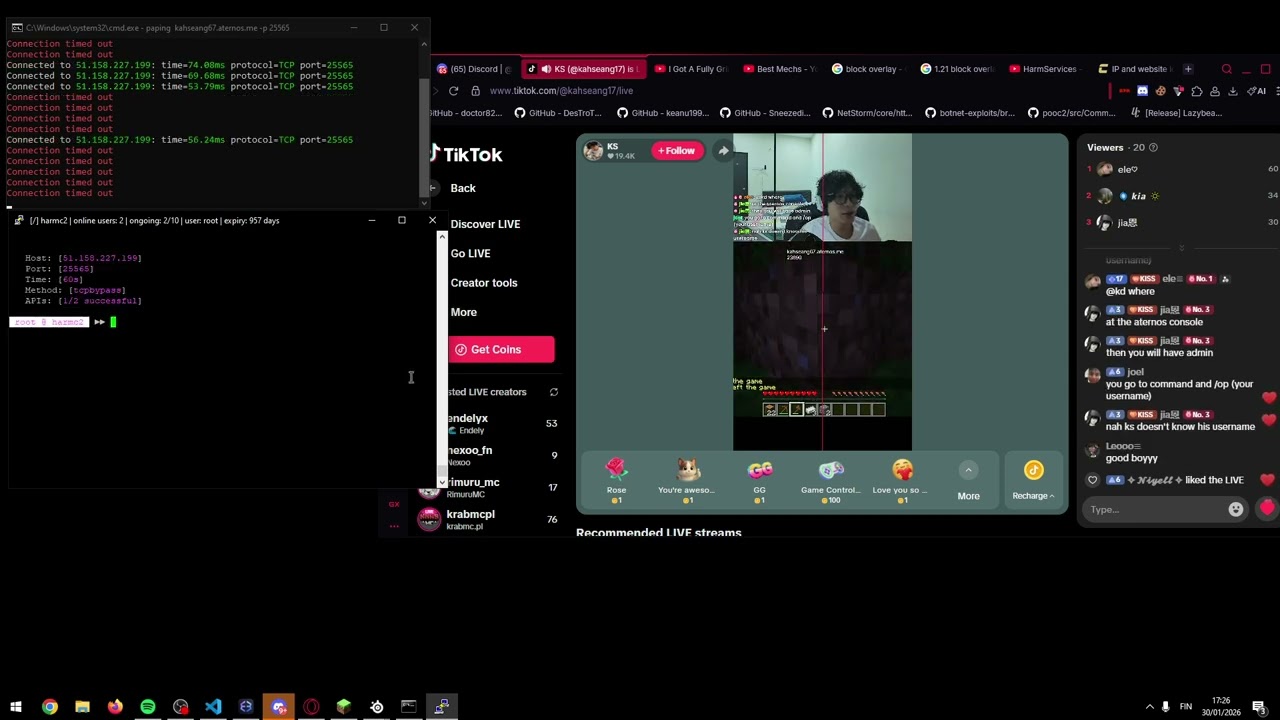 harm c2 vs minecraft server