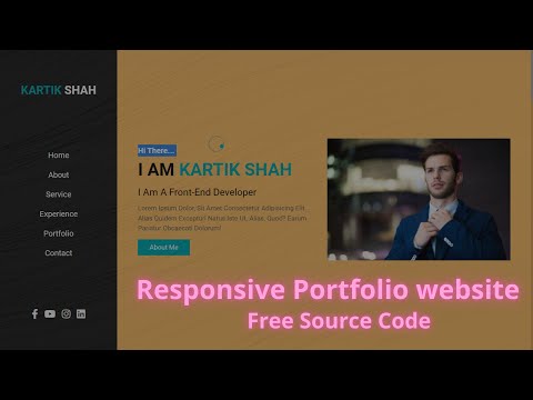 Responsive Portfolio Website | Using HTML CSS JS | Free Source Code