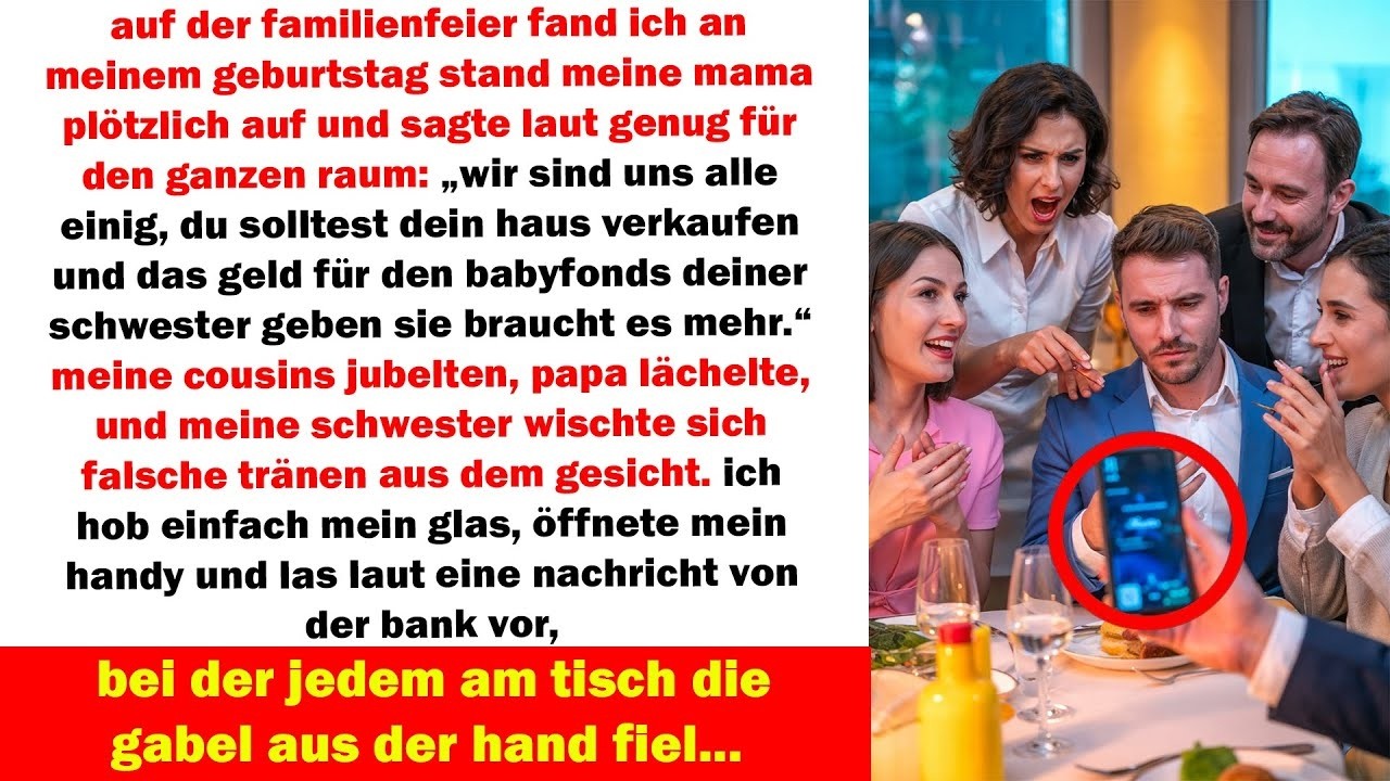 an meinem geburtstag forderte mama laut, ich solle mein haus verkaufen – doch meine antwort...