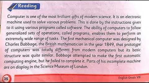 Unit# 4 Computer and Internet (Urdu Translation) P1 Grade 8