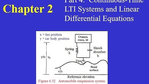 Chapter 02 Part 4:  Continuous Time LTI Systems and Linear Differential Equations.