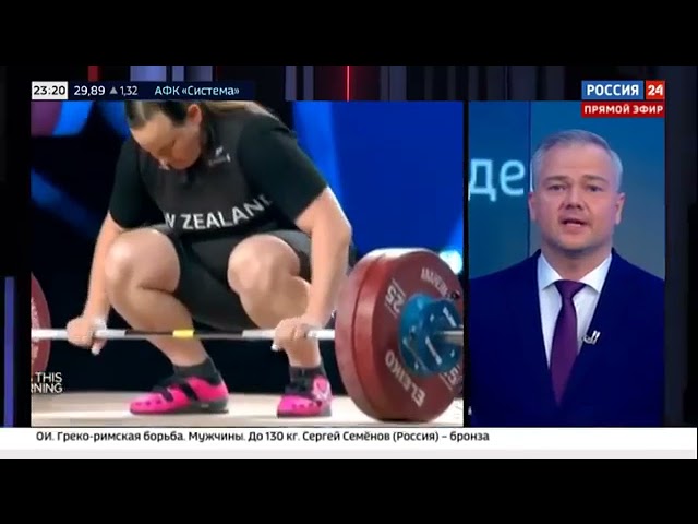 штангист на олимпиаде транс