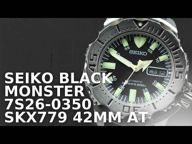 SEIKO Black Monster 7S26-0350 SKX779 42mm AT - YouTube