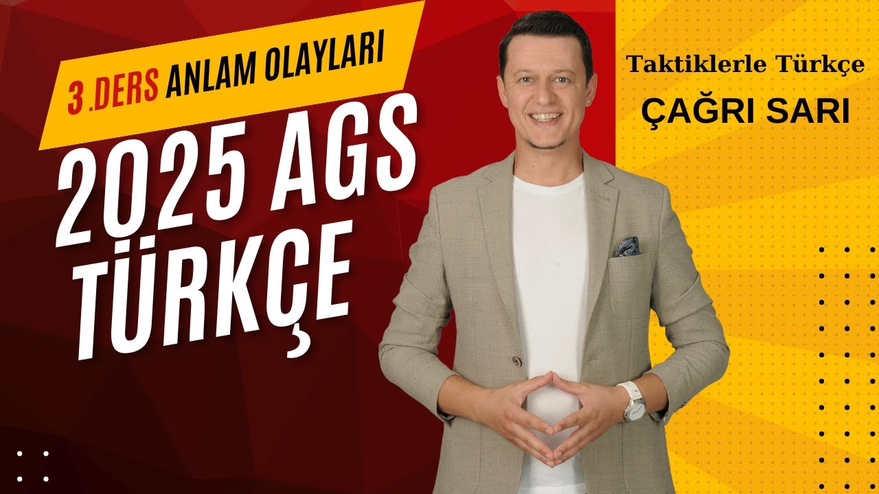 3. Ders I Sözcükte Anlam I Anlam Olayları 💯