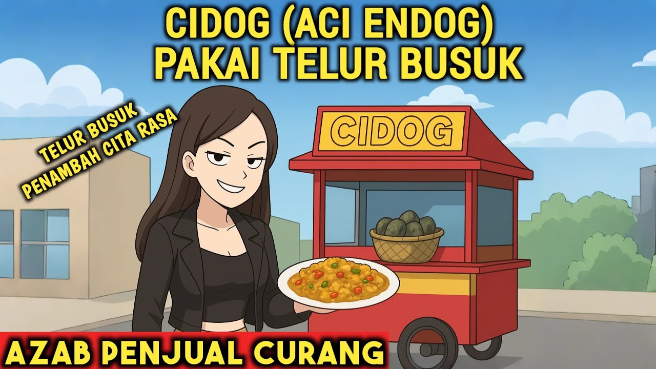 AZAB PENJUAL CIDOG PAKAI TELUR BUSUK | ANIMASI AZAB