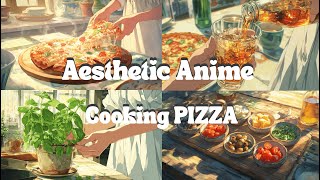 Cozy Anime Kitchen – Making Pizza From Scratch 🍕 | Calm Cooking ASMR screenshot 5