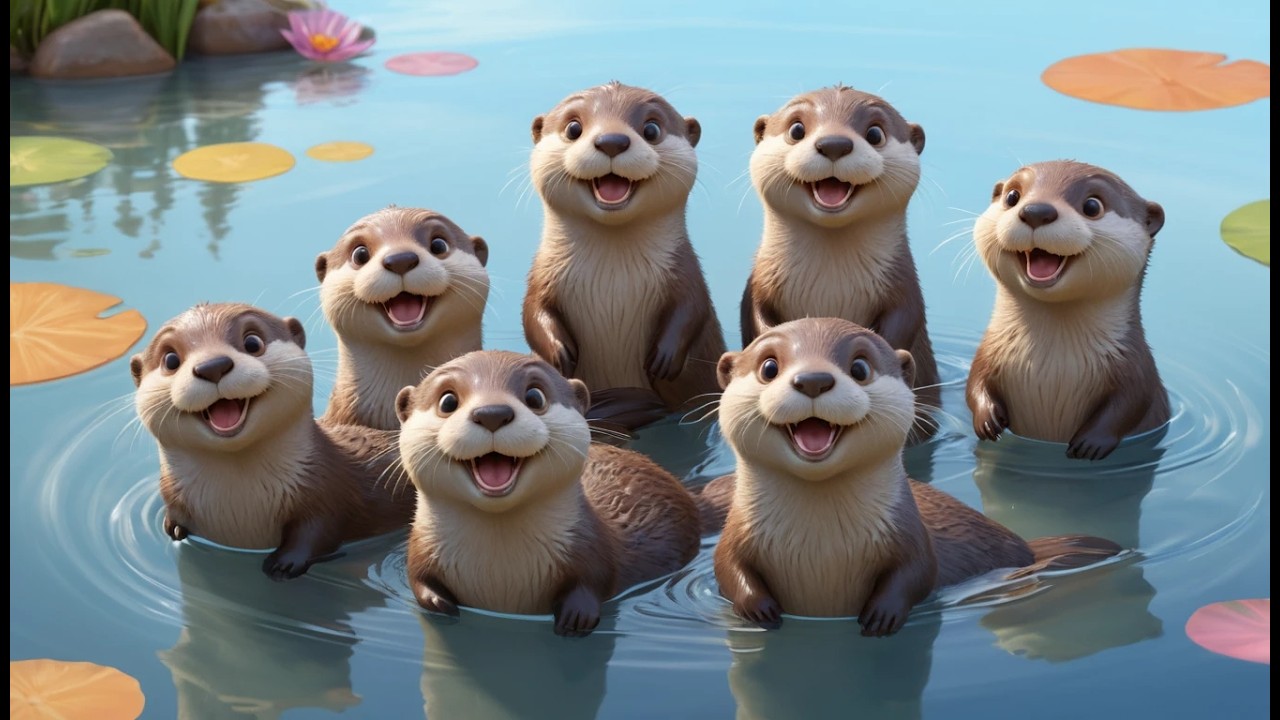Five Little Otters Splash Splash Splash | Fun Water Song & Counting Rhyme