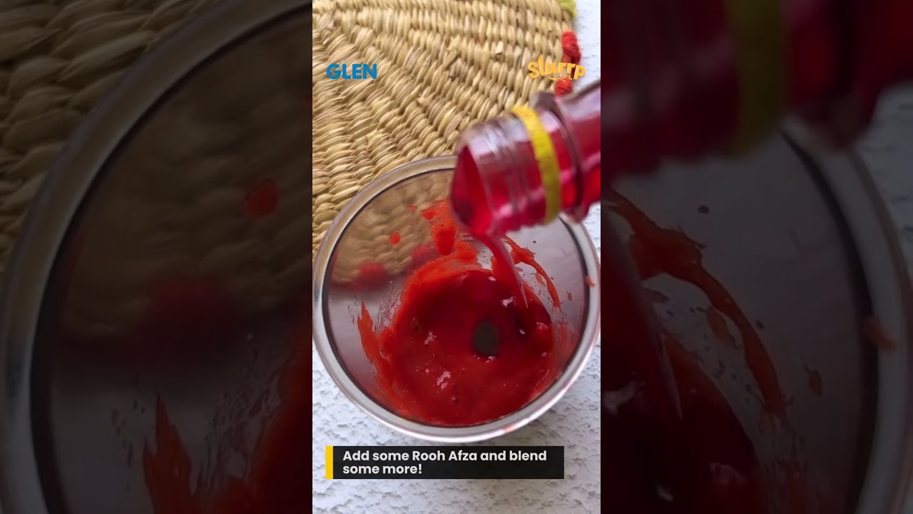 ROOH AFZA STRAWBERRIES MILKSHAKE | Slurrp X Glen India | 