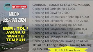 MUDIK LEBARAN BOGOR-MALANG FULL TOL TRANS JAWA NON STOP | BBM, TOL, JARAK & WAKTU TEMPUH #roadtrip