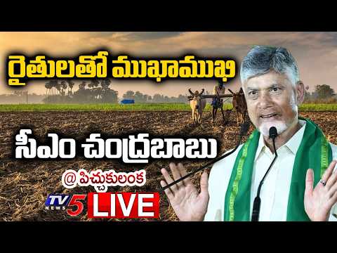 LIVE : రైతులతో ముఖాముఖి - CM Chandrababu Naidu Interaction With Farmers | Pichukulanka | TV5 - TV5NEWS