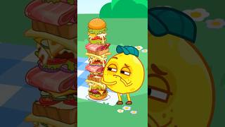 Oh no, don't take others' things! ❌ Let's make and share a GIANT sandwich! 😄 #forkids