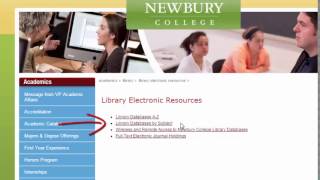 Searching the Library Website to Find Databases