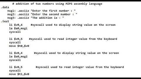 #Mars MIPS addition #Addition of two numbers using #MIPS Assembly Language, #MIPS Addition