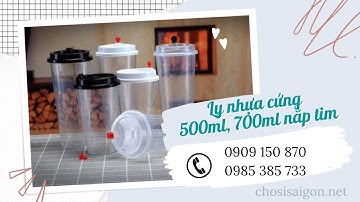 Sỉ ly nhựa cứng nắp tim 500ml, 700ml giá ưu đãi nhất