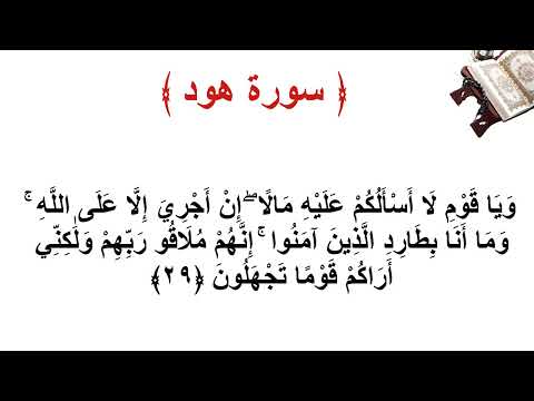 سورة هود الاية 29