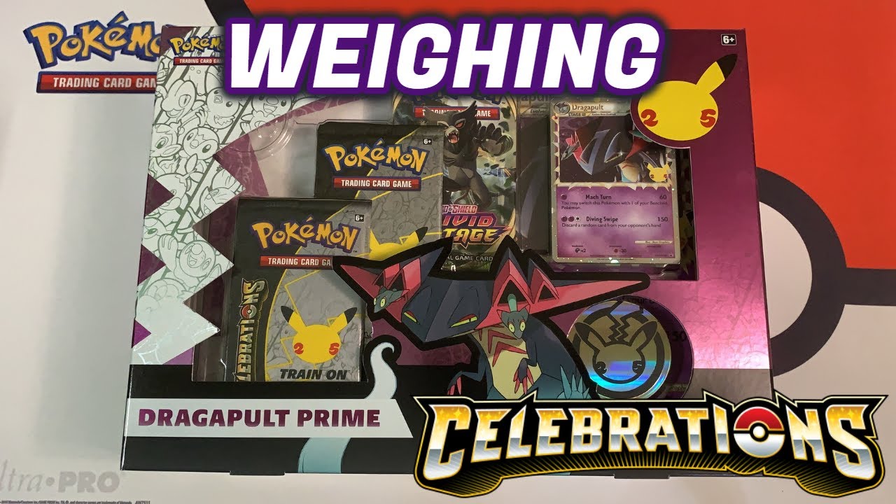Weighing Celebrations Dragapult Prime Box