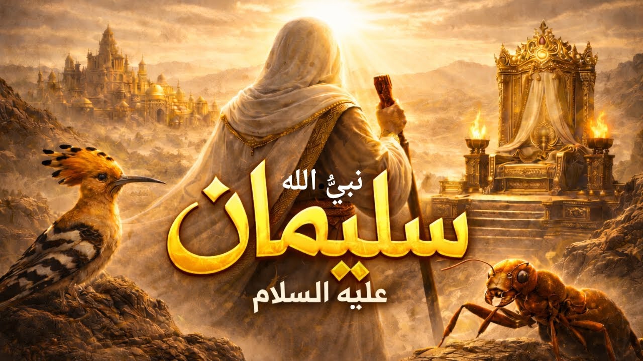 سخَّر الله له الريح والجن والطير يعملون بأمره . ومنحه ملكاً عظيماً . قصة نبي الله سليمان عليه السلام