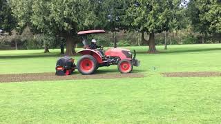 Aerating fairways in 1st gear