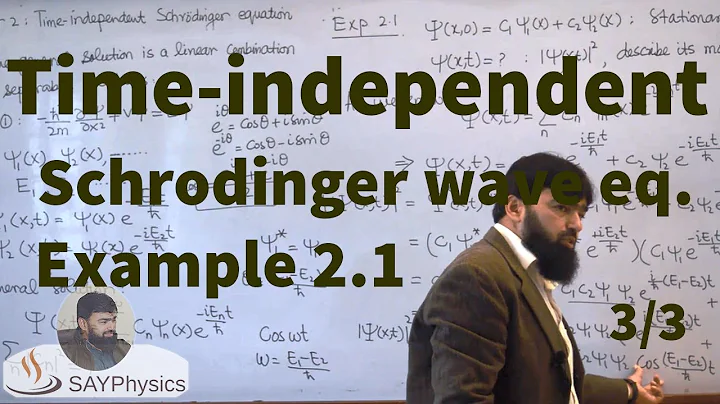 L6.3 Time independent Schrödinger wave equation: Solution Example 2.1