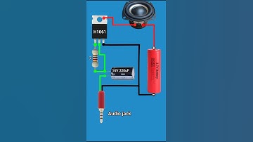DIY one transistor amplifier circuit diagram using H1061 #youtubeshorts #shortsfeed #amplifier