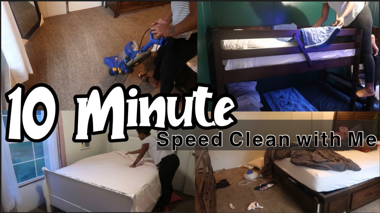 10 MIN CLEANING MOTIVATION| CLEANING ROUTINE| BEDROOM CLEANING 🧽