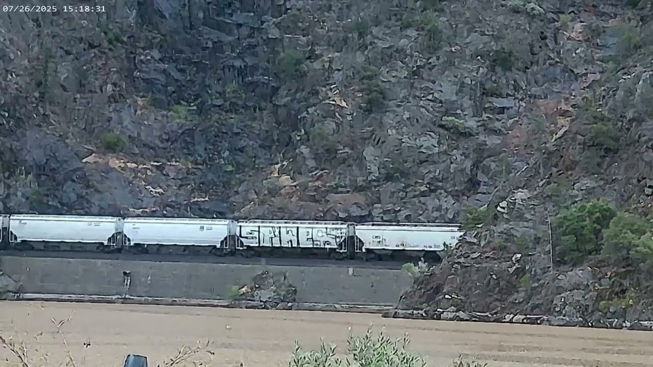 Union Pacific manifest train at the Honeymoon Tunnels