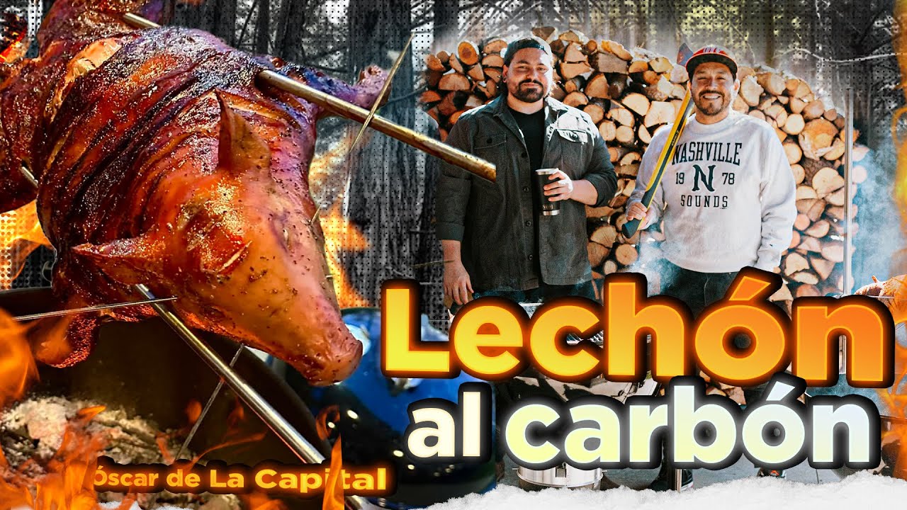 Lechón al CARBÓN 🐷 por MÁS de 3HRS con Óscar 