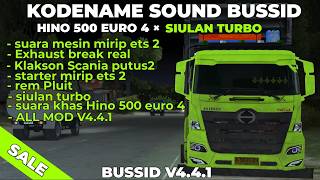BUSSID V4.4.1 Kodename Sound HINO 500 EURO 4 × Siulan Turbo - SUPPORT ALL MOD 