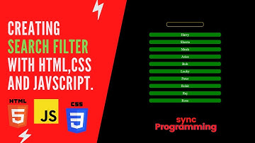 Search Filter Using Html CSS and Javascript